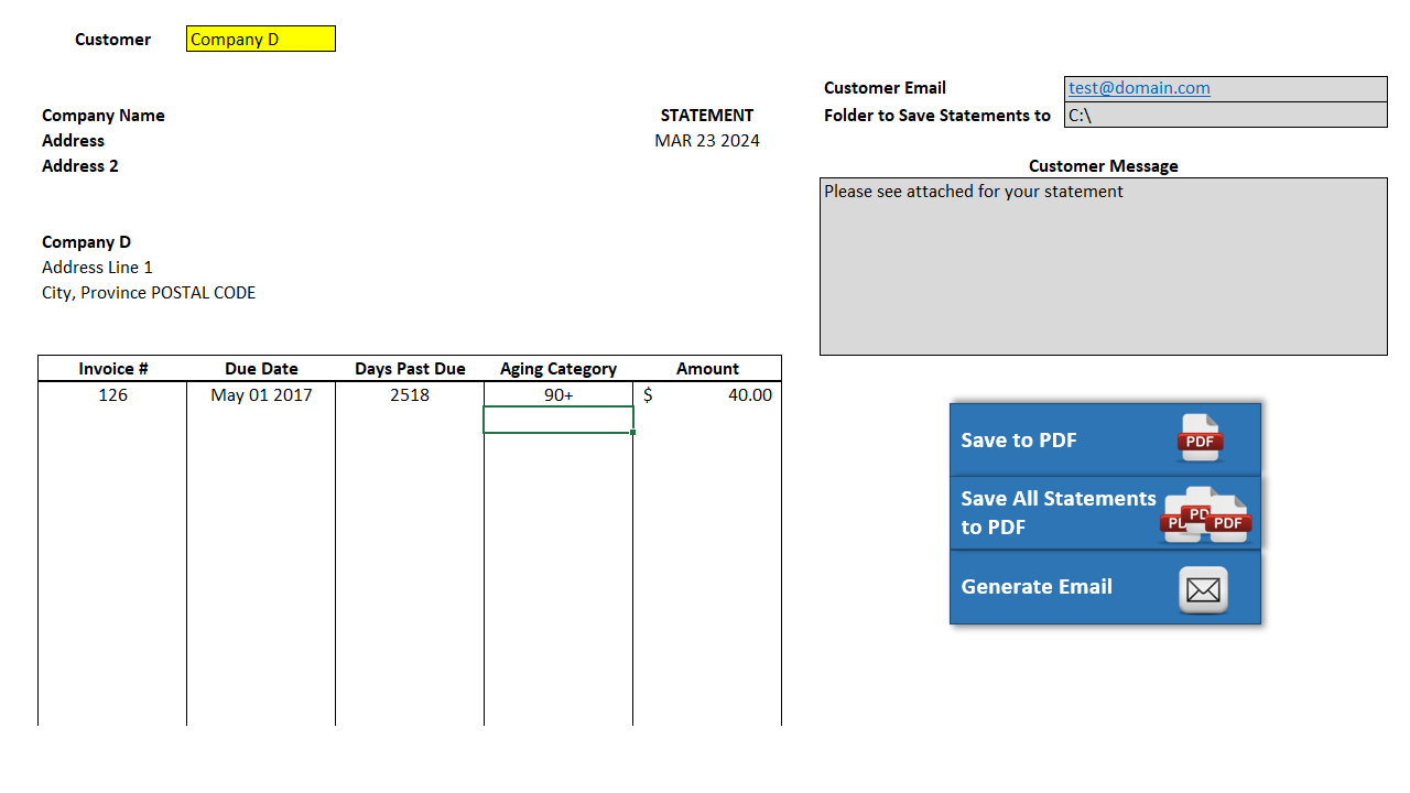 AR Statement Generator